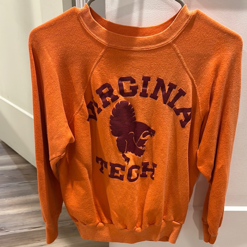 Vintage Virginia Tech Orange Sweater